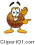Illustration of a Basketball Mascot Waving and Pointing by Toons4Biz