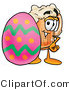 Illustration of a Beer Mug Mascot in an Easter Basket Full of Decorated Easter Eggs by Mascot Junction