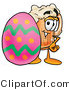 Illustration of a Beer Mug Mascot in an Easter Basket Full of Decorated Easter Eggs by Toons4Biz