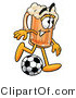 Illustration of a Beer Mug Mascot Kicking a Soccer Ball by Mascot Junction