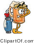 Illustration of a Beer Mug Mascot Swinging His Golf Club While Golfing by Mascot Junction