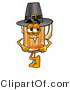Illustration of a Beer Mug Mascot Wearing a Pilgrim Hat on Thanksgiving by Toons4Biz