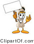 Illustration of a Bone Mascot Holding a Blank Sign by Mascot Junction