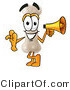 Illustration of a Bone Mascot Holding a Megaphone by Mascot Junction