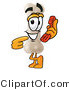 Illustration of a Bone Mascot Holding a Telephone by Mascot Junction