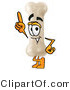 Illustration of a Bone Mascot Pointing Upwards by Mascot Junction
