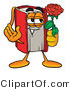 Illustration of a Book Mascot Holding a Red Rose on Valentines Day by Mascot Junction