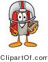 Illustration of a Book Mascot in a Helmet, Holding a Football by Mascot Junction