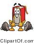 Illustration of a Book Mascot Lifting a Heavy Barbell by Mascot Junction