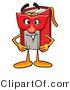 Illustration of a Book Mascot Wearing a Red Mask over His Face by Mascot Junction