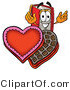 Illustration of a Book Mascot with an Open Box of Valentines Day Chocolate Candies by Mascot Junction
