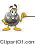 Illustration of a Bowling Ball Mascot Holding a Pointer Stick by Mascot Junction