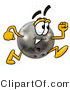 Illustration of a Bowling Ball Mascot Running by Mascot Junction