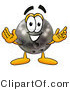 Illustration of a Bowling Ball Mascot with Welcoming Open Arms by Mascot Junction
