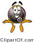 Illustration of a Cartoon Billiard 8 Ball Masco Sitting by Mascot Junction
