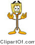 Illustration of a Cartoon Broom Mascot with Welcoming Open Arms by Mascot Junction