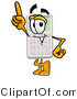 Illustration of a Cartoon Calculator Mascot Pointing Upwards by Mascot Junction