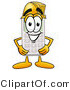 Illustration of a Cartoon Calculator Mascot Wearing a Helmet by Mascot Junction