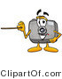 Illustration of a Cartoon Camera Mascot Holding a Pointer Stick by Mascot Junction