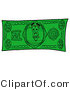 Illustration of a Cartoon Camera Mascot on a Dollar Bill by Mascot Junction