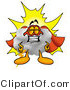 Illustration of a Cartoon Cloud Mascot Dressed As a Super Hero by Mascot Junction