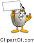 Illustration of a Cartoon Computer Mouse Mascot Holding a Blank Sign by Mascot Junction