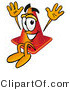 Illustration of a Cartoon Construction Safety Cone Mascot Jumping by Toons4Biz