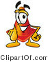 Illustration of a Cartoon Construction Safety Cone Mascot Pointing at the Viewer by Mascot Junction