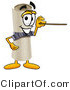 Illustration of a Cartoon Diploma Mascot Holding a Pointer Stick by Mascot Junction