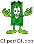 Illustration of a Cartoon Dollar Bill Mascot with Welcoming Open Arms by Mascot Junction