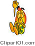 Illustration of a Cartoon Fire Droplet Mascot Plugging His Nose While Jumping into Water by Toons4Biz