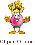 Illustration of a Cartoon Flowers Mascot Wearing a Birthday Party Hat by Mascot Junction