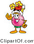 Illustration of a Cartoon Flowers Mascot Wearing a Santa Hat and Waving by Mascot Junction