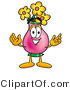 Illustration of a Cartoon Flowers Mascot with Welcoming Open Arms by Mascot Junction