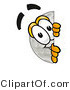 Illustration of a Cartoon Golf Ball Mascot Peeking Around a Corner by Mascot Junction