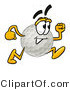 Illustration of a Cartoon Golf Ball Mascot Running by Mascot Junction