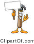 Illustration of a Cartoon Hammer Mascot Holding a Blank Sign by Mascot Junction