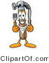 Illustration of a Cartoon Hammer Mascot Holding a Knife and Fork by Mascot Junction