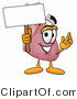 Illustration of a Cartoon Human Heart Mascot Holding a Blank Sign by Mascot Junction