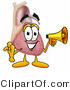 Illustration of a Cartoon Human Heart Mascot Holding a Megaphone by Mascot Junction