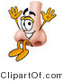 Illustration of a Cartoon Human Nose Mascot Jumping by Mascot Junction