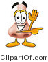 Illustration of a Cartoon Human Nose Mascot Waving and Pointing by Mascot Junction