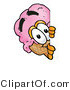 Illustration of a Cartoon Ice Cream Cone Mascot Peeking Around a Corner by Mascot Junction