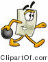 Illustration of a Cartoon Light Switch Mascot Holding a Bowling Ball by Mascot Junction