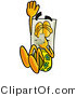 Illustration of a Cartoon Light Switch Mascot Plugging His Nose While Jumping into Water by Mascot Junction