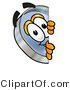 Illustration of a Cartoon Magnifying Glass Mascot Peeking Around a Corner by Mascot Junction