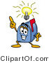 Illustration of a Cartoon Mailbox with a Bright Idea by Mascot Junction