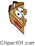 Illustration of a Cartoon Packing Box Mascot Peeking Around a Corner by Mascot Junction