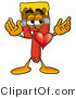 Illustration of a Cartoon Paint Brush Mascot with His Heart Beating out of His Chest by Mascot Junction