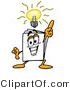 Illustration of a Cartoon Paper Mascot with a Bright Idea by Mascot Junction